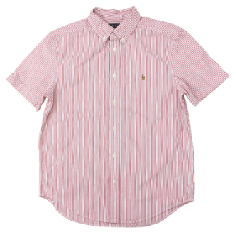 【POLO RALPH LAUREN/ポロラルフローレン】ストライプサッカーシャツ　レッドマルチ　ボーイズXL