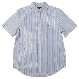 【POLO RALPH LAUREN/ポロラルフローレン】ストライプサッカーシャツ　ブルーマルチ　ボーイズXL