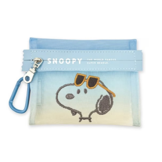 【SNOOPY】スヌーピー メッシュミニポーチ／サンセット スヌーピー