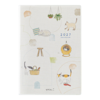 【2027年カレンダー・手帳】ポケットダイアリー<B6> ネコ柄