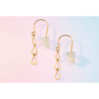 〔ジュエリースペシャルセール〕[12]K18YGフックピアス