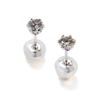 〔ジュエリースペシャルセール〕[37]Ptダイヤモンドピアス