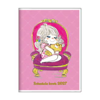 【2027年カレンダー・手帳】月間Ａ６ 水森亜土／ピンク