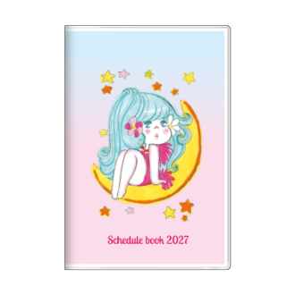 【2027年カレンダー・手帳】月間Ｂ７ 水森亜土／ブルー×ピンク