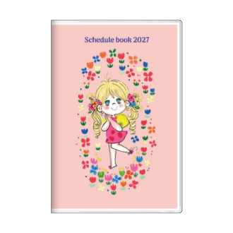 【2027年カレンダー・手帳】月間Ｂ７ 水森亜土／コーラルピンク