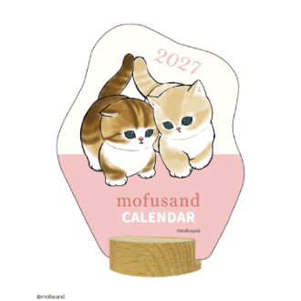 【2027年カレンダー・手帳】mofusand ダイカット卓上 カレンダー