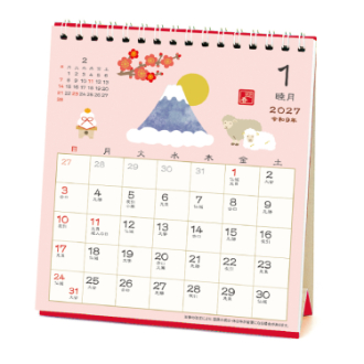 【2027年カレンダー・手帳】和風卓上 カレンダー／四季折々
