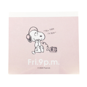 【SNOOPY】スヌーピー メモパッド PK