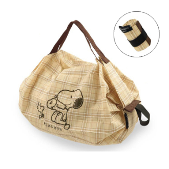 【SNOOPY】スヌーピー シュパットバッグ S／ BE チェック