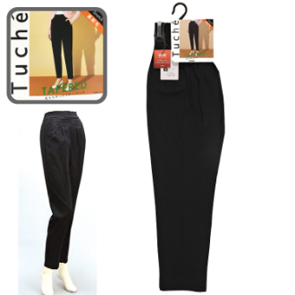 【Tuche】トゥシェ　レギンスパンツ フルレギンス丈　レーヨン混 裏起毛　テーパード　L