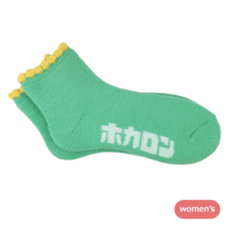【履くホカロン】靴下 裏起毛総パイル ピコット 23-25cm　マスカット