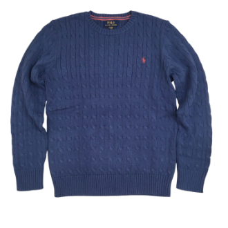 [オータムビッグセール]〔POLO RALPH LOREN/ポロラルフローレン〕コットンケーブルニットセーター  OLD ROYAL  XL