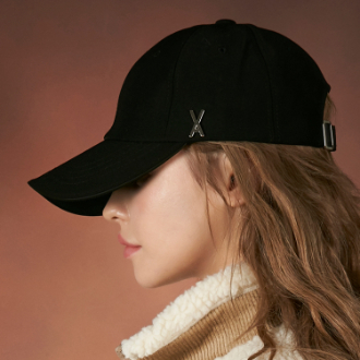 [オータムビッグセール]〔VAZAR〕Silver Stud Over Fit Ball Cap  ブラック  フリー