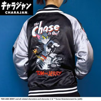 【キャラジャン】スカジャン　トムとジェリー　トムチェイス　L