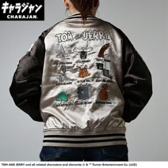 【キャラジャン】スカジャン　トムとジェリー　ファニースタイル　L