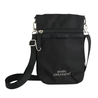 【anello】アネロ GRANDE DC2　縦型ミニショルダーバッグ　ブラック