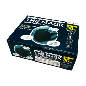 THE MASK 3D立体不織布マスク ブラック 30枚入り