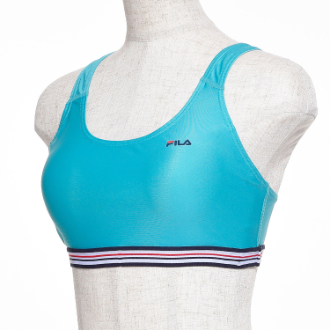 ヨガ　FILA フィラ　 無地ブラトップ（蛍光）　S　ターコイズ