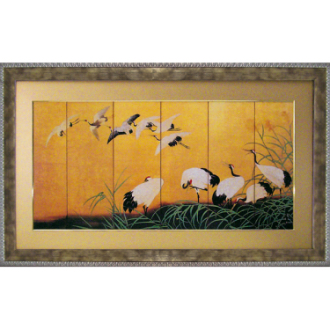 和風フレーム　「ツルの舞」