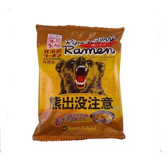 藤原製麺 北海道ラーメン熊出没注意 味噌味