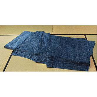 三河木綿ガーゼケット　ブルー