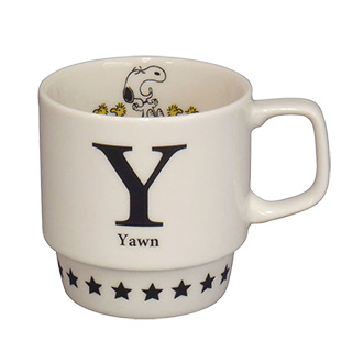 【SNOOPY】スヌーピー　イニシャルマグ（Ｙ）