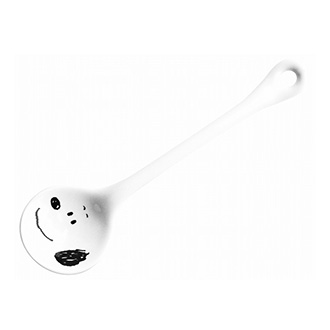 【SNOOPY】スヌーピー PEANUTS(ピーナッツ)  シンプルフェイス 陶製スプーン(台紙付パッケージ)