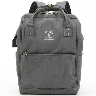 【anello】アネロ GRANDE　軽量はっ水 口金リュックＳ　グレー