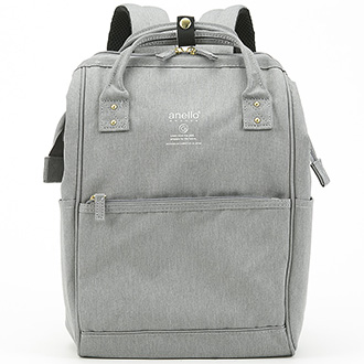 【anello】アネロ GRANDE　軽量はっ水 口金リュックＳ　ライトグレー