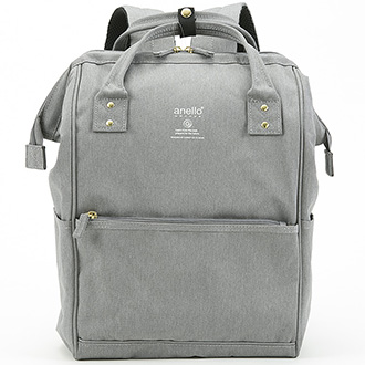 【anello】アネロ GRANDE　軽量はっ水 口金リュックＲ　ライトグレー