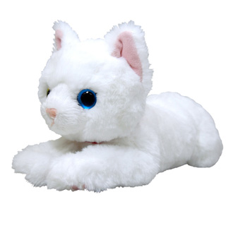 ひざねこ ぬいぐるみ オッドアイ ホワイト S
