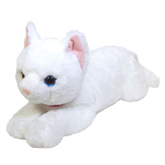 ひざねこ ぬいぐるみ オッドアイ ホワイト M
