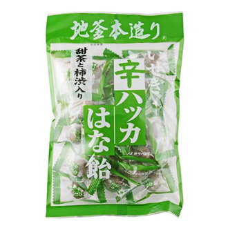 〔井関食品〕辛ハッカはな飴（甜茶と柿渋入り）