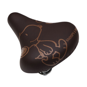 サドルカバー　スヌーピーフレンズ　ブラウン