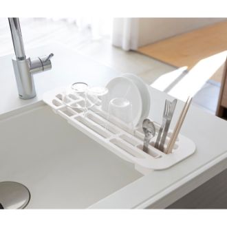 伸縮水切りラック　アクア