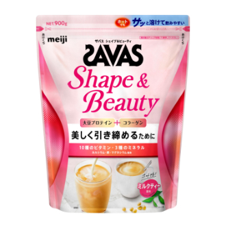 〔ダイエット&ビューティーフェア〕明治 ザバス  シェイプ＆ビューティ ミルクティー風味  900g