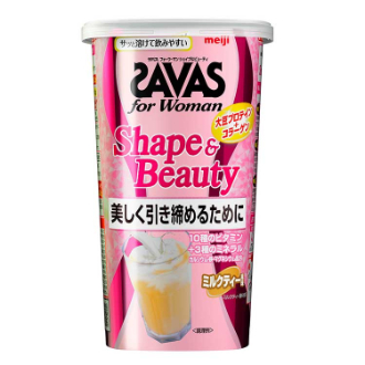 ザバス】フォーウーマンシェイプ＆ビューティ ミルクティ風味 231g