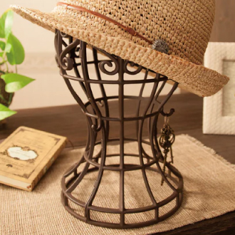 かんたん便利な帽子スタンド　ブラウン