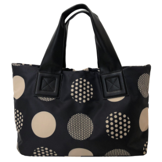 【B-Style】ナイロントートバッグ　水玉BLACK