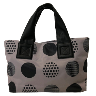 【B-Style】ナイロントートバッグ　水玉GRAY