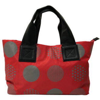 【B-Style】ナイロントートバッグ　水玉RED