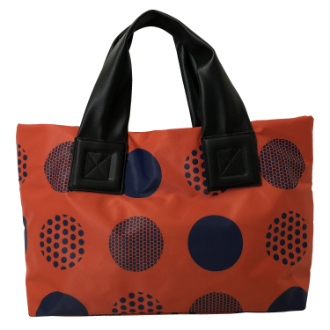 【B-Style】ナイロントートバッグ　水玉ORANGE