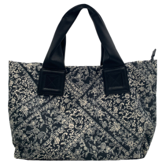 【B-Style】ナイロントートバッグ　バンダナBLACK