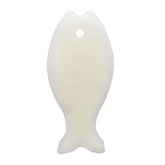 【MARNA】マーナ おさかなスポンジ　ホワイト