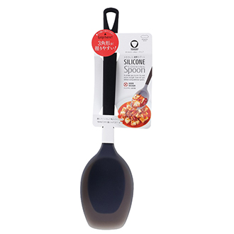 【MARNA】マーナ トライアングリップ シリコーン調理スプーン ブラック
