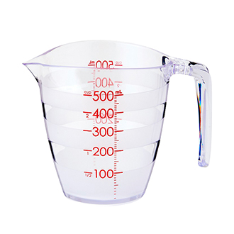 【MARNA】マーナ 目盛りが見やすい計量カップ５００ｍＬ クリア