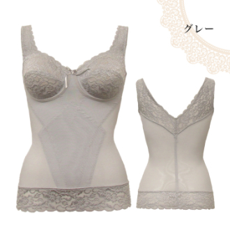 【EPARINA】レディメイク多機能シリーズ　ボディシェイパー　パウダーグレー　L