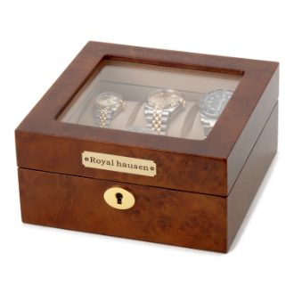 Royal hausen】ロイヤルハウゼン 時計収納ケース 6本用 木目調(18×18