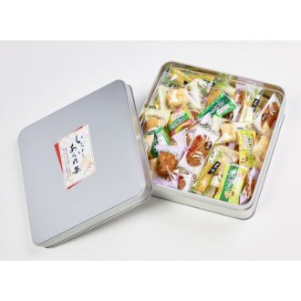 法善寺あられ いろいろあられ缶※ギフト包装不可・熨斗不可