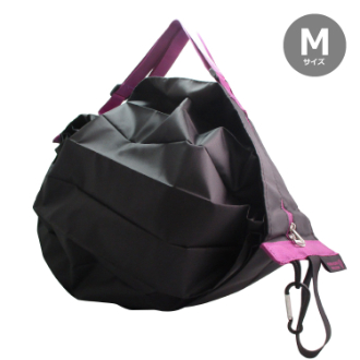 くるくるバルーン コンパクトエコバッグ　保冷保温　Ｍサイズ　ブラック